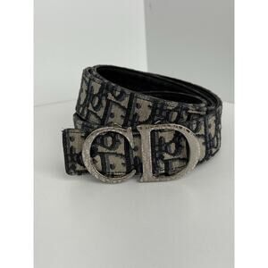 DIOR MEN Oblique Jacquard Canvas Belt